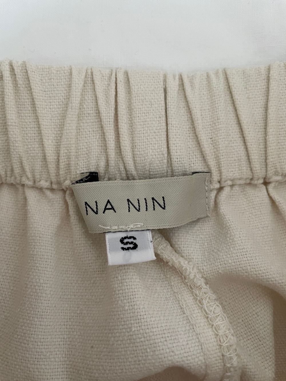 Na Nin Lena Silk Canvas Pant Size Small Cream 25” - Picture 4 of 16